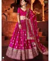 Pink Zari And Sequence Embroidery Work Lehenga With Blouse Dupatta Bulk Orders In India